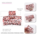 Red and white marbled acetate hair claw clip with geometry hollow design 6.1cm size - Red White Black Pebble (9)