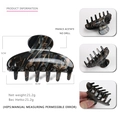 Pince à cheveux classique en acétate écaille de tortue foncée 8cm pour femmes - Écaille de Tortue Foncée