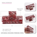 Large acetate hair claw clip with vintage red and black leopard pattern for women - Red Black Leopard Stripe (12)