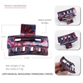 Purple and blue marble acetate hair claw clip medium size 6.1cm geometric hair accessory - Purple Blue Pebble (13)
