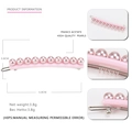 Pink acetate hair clip with premium pearls featuring French style and anti-slip metal grip - Light Pink