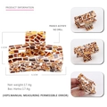 Medium acetate hair claw clip with amber mosaic geometric pattern for women - Amber Mosaic Patch (16)