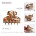 Acetate hair claw clip with orange green brown tortoiseshell pattern 7cm long - Orange Green Brown Patchwork (16)