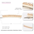Fermaglio in acetato francese con perle di alta qualità, lunghezza 6,8 cm - Bianco Sporco