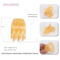 Gelbe Acetat-Haarklammer mit floralem Muster, Größe 4,6cm x 3,2cm, elegantes Haarstyling - Mittel / Orange
