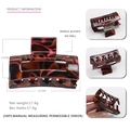 Red marble pattern acetate hair claw clip, 6.1cm geometric hollow hair clip for women - Red Brown Black Marble (18)