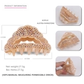 Pince à cheveux en acrylique rose clair avec strass colorés, taille 8,7cm x 4,5cm - Orange avec Strass Coloré