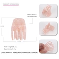 Pink marble acetate hair claw clip for women featuring elegant geometric texture - M / Light Pink