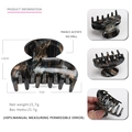 France acetate hair claw clip with elegant black and gold marble pattern finish - Black Gold Marble Pattern (19)