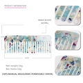 Elegant tortoiseshell acetate hair comb with marble patterns measuring 13cm x 5cm - Marble Green