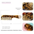 Tortoiseshell acetate wide tooth hair comb with 20CM length and hanging hole design - Dark Tortoiseshell