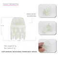 Floral yellow marble pattern acetate hair claw clip with minimalist geometric design - M / Transparent Beige