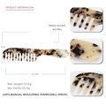 French acetate wide tooth hair comb with tortoise shell pattern and hanging handle - Light Tortoiseshell