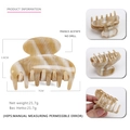 Beige and brown marble acetate hair claw clip for women, medium 7cm size - Beige And Brown Marble Pattern (22)