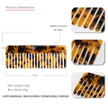 Classic tortoise shell acetate hair comb for women 13cm length in brown pattern - Dark Tortoiseshell