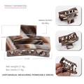 Brown tortoise shell acetate hair claw clip with measurements 6.1cm by 3.5cm - Deep Brown Tortoise (23)