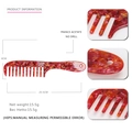 Red marble acetate hair comb with wide teeth for women, size 20.5cm by 4cm - Marble Red