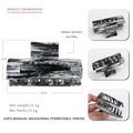 Rectangle hair claw clip in black and white marble France Acetate, size 7.8cm by 4cm - Black White Ink Marble (24)