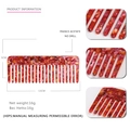 Elegant marble pattern acetate hair comb for women in reddish orange and yellow tones - Marble Red
