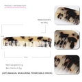 Portable tortoise shell acetate hair comb with anti-static design and smooth marble texture - Light Tortoiseshell