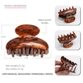 7cm acetate hair claw clip with brown tortoiseshell pattern for elegant ponytail styling - Amber Tortoise Shell (24)