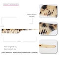 21cm professional acetate rat tail hair comb with leopard print for salon styling - Light Tortoiseshell