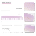 Portable purple marble acetate fine tooth hair comb for styling, 9cm compact size - Purple Pink
