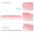 Pink translucent acetate hair comb with marble texture measuring 9cm by 2cm - Pink