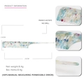 French acetate rat tail styling comb with colorful marble pattern, 21cm long - Marble Green