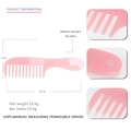 Pink acetate wide tooth comb with marble texture for girls featuring hanging hole - Pink