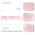 Pink acetate fine-tooth hair comb with 14cm long handle for daily hairstyling - Pink