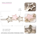 Gouden sterren haarspeld met roze emaille in een minimalistisch design van 6,5 cm - Roze