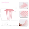 Haarkamm aus rosa Celluloseacetat für Damen im minimalistischen Design mit 5 Zähnen - Rosa