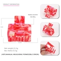 Pink marbled acetate 5cm hollow geometric hair claw clip for ponytail styling - Red