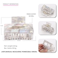 Square acetate hair claw clip with pearlescent marble texture in 6.6cm x 5cm size - Fish Pattern Color