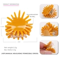 Mini-Haarklammer aus Celluloseacetat in hellem Orange im Sonnenblumen-Design - Orange Gänseblümchen