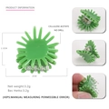 Mini-Haarklammer in grüner Sonnenform aus Celluloseacetat mit glänzendem Finish - Grünes Gänseblümchen