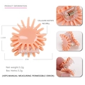 Mini orange sunflower hair claw in cellulose acetate, size 2.3cm by 2.0cm floral clip - Pink Daisy