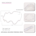 Minimalist S-shaped cellulose acetate wave headband with anti-slip comb teeth in milky white - Rice White Small Wave