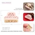 Mini molletta per capelli in acetato rosa con strass scintillanti, misura 2,9cm - Rosa Solido