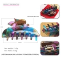 Iridescent acetate butterfly hair claw clip with 9.5cm length and geometric design - Iridescent