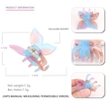 Pince à cheveux papillon en acétate avec dégradé rose-bleu et dimensions détaillées - Dégradé Vert-Bleu (Style 4)