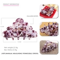 Details zu den Maßen 9,1x4,5cm der violetten Marmor-Haarklammer aus Acetat - Lila