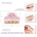 Pink acetate hair claw clip with crystals, small 2.9cm decorative hair accessory - Candy Pink