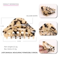 Large tortoiseshell acetate hair claw clip with cutout design for women hair styling - Light Tortoiseshell