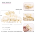 Pinza per capelli minimalista in acetato di cellulosa con motivo marmorizzato beige - Bianco Sporco
