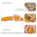 Pinza para el pelo de acetato elegante con base amarilla y cristales brillantes - Naranja