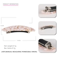 Pink and white marble acrylic spring hair clip, 9.4cm elegant ponytail hair barrette - Marble Pink
