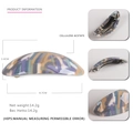 Fermaglio per capelli arcuato in acetato di cellulosa con motivo marmoreo colorato e molla - Acetato / 8.7x3.4cm / Camouflage
