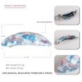 Fermaglio per capelli a arco in acetato marmorizzato blu e rosa, lungo 8,7 cm - Acetato / 8.7x3.4cm / Blu viola